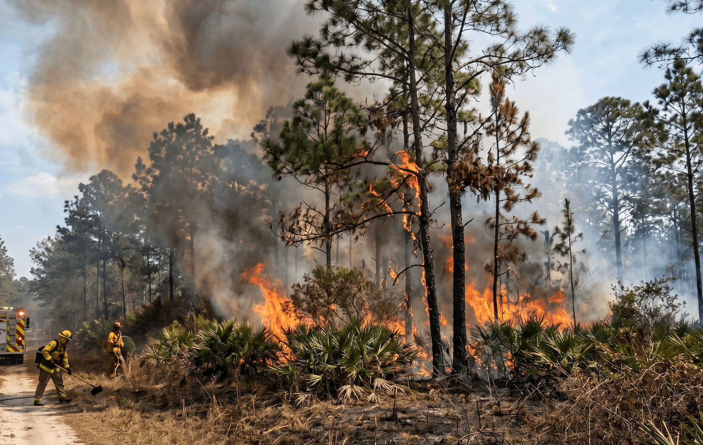 Brush Fires Surge Across Tampa Bay as Drought Keeps Pasco County on High Alert