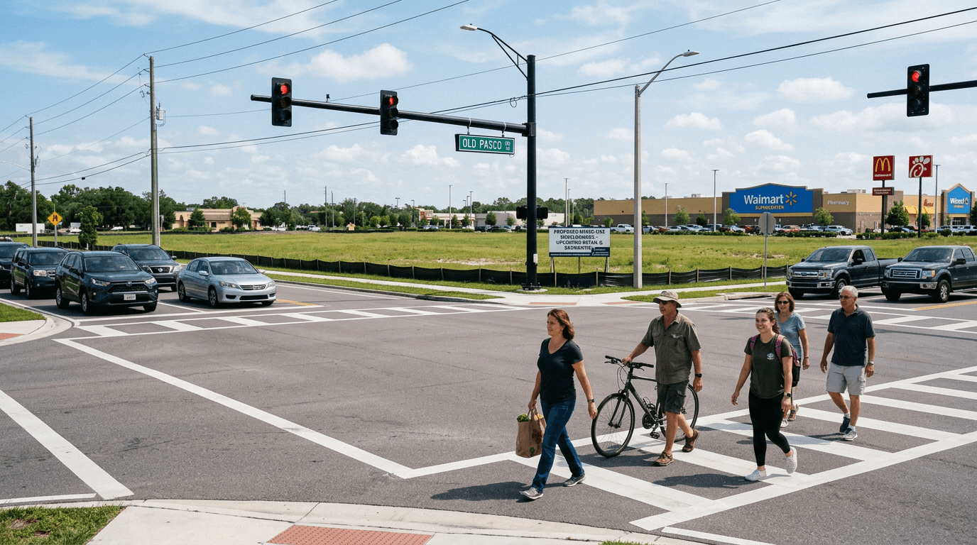 417 Homes, a Hotel and 42,800 Square Feet of Shops: 'Pomelo Square' Advances at a Busy Wesley Chapel Corner