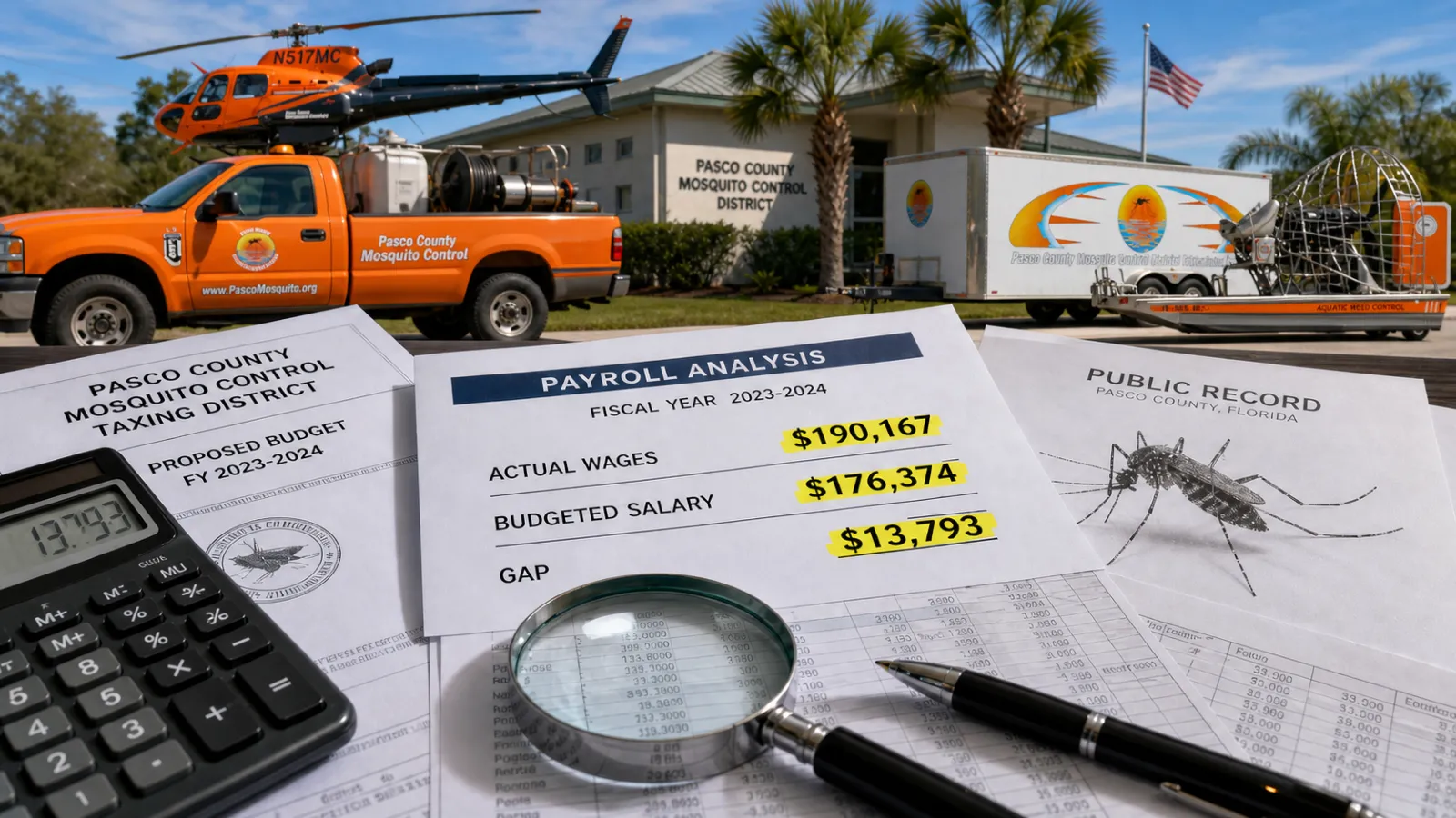 Pasco Mosquito Control Director’s Pay Exceeds Budget, and Any Comparison of Similar Positions in Government