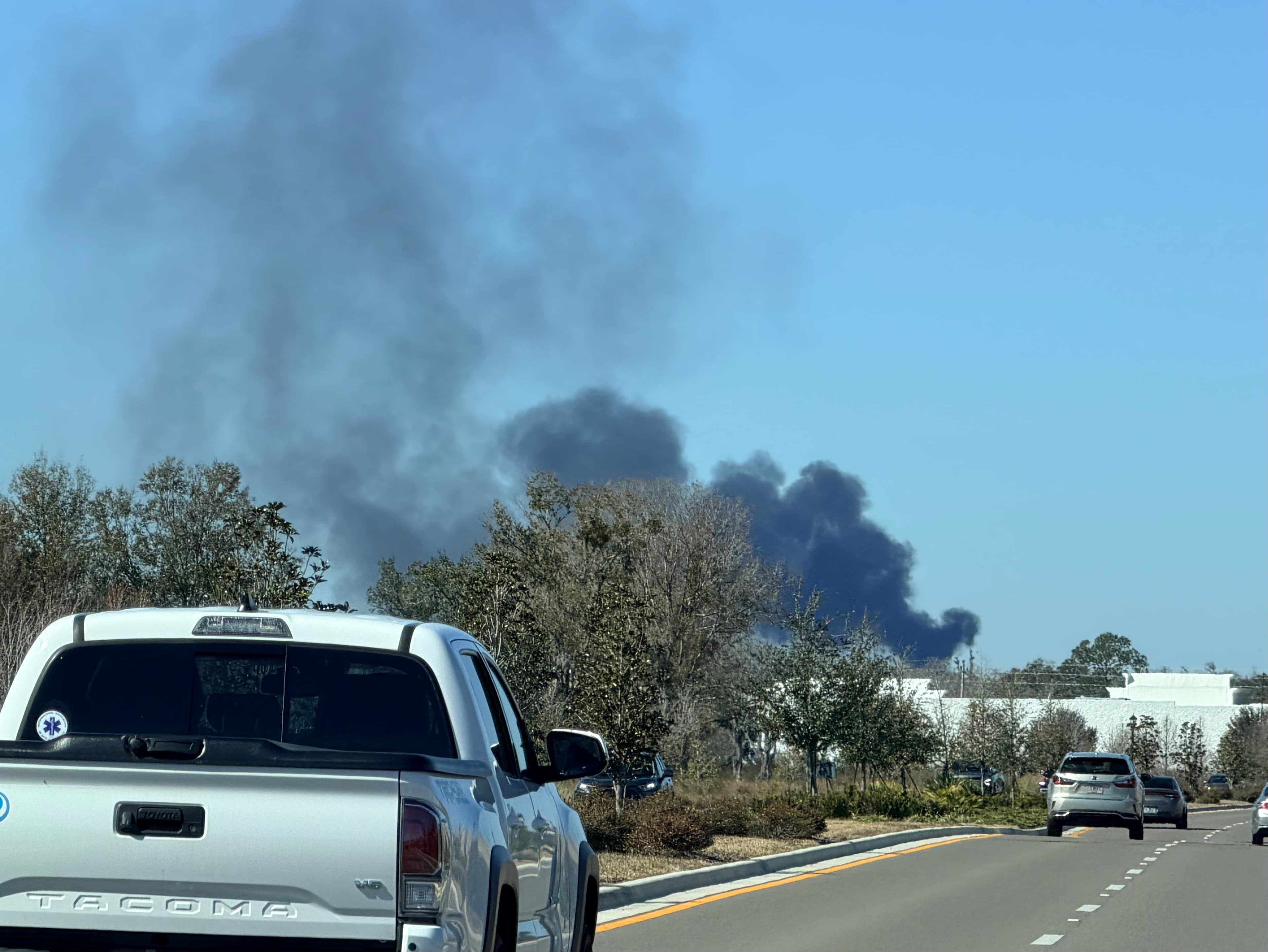 Breaking News: Major Fire Sends Smoke Above Wesley Chapel