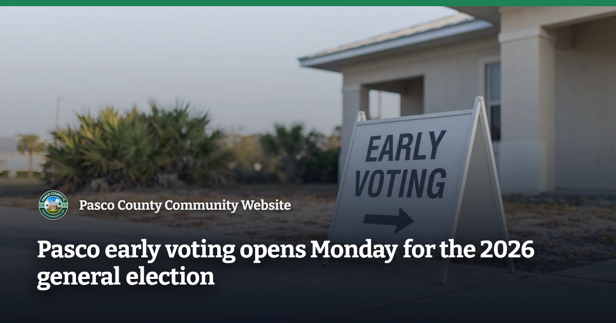 Pasco early voting opens Monday for the 2026 general election | Pasco ...